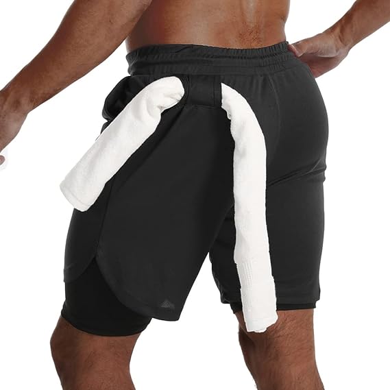 Mens 2 in 1 Running Shorts