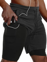 Mens 2 in 1 Running Shorts