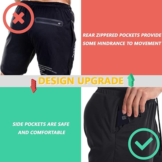 Mens 2 in 1 Running Shorts