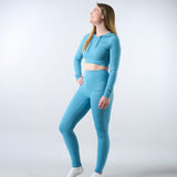 Zeluri Women's Cropped Hoodie and High-Waisted Leggings Set
