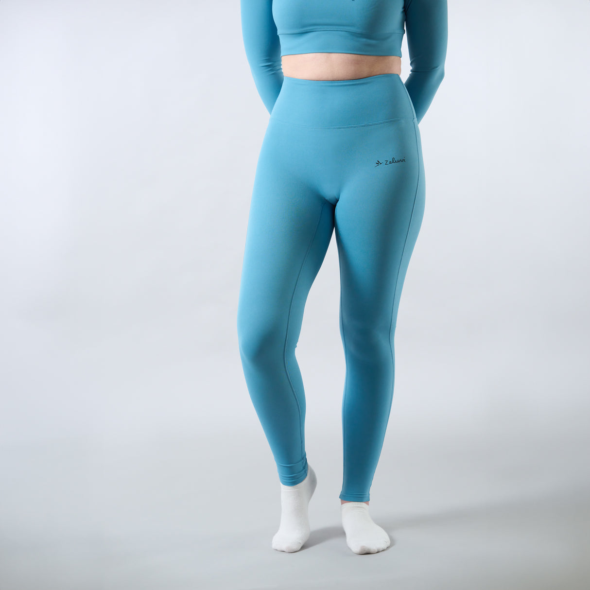 Zeluri Women's Cropped Hoodie and High-Waisted Leggings Set